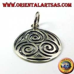 pendentif en argent, Le druidista triple spirale