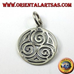 pendentif en argent, Le druidista triple spirale