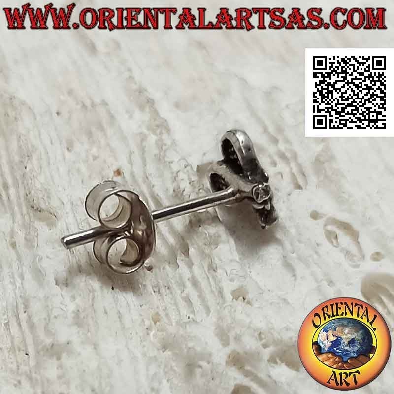 Mini boucle d'oreille en argent, raquettes de tennis