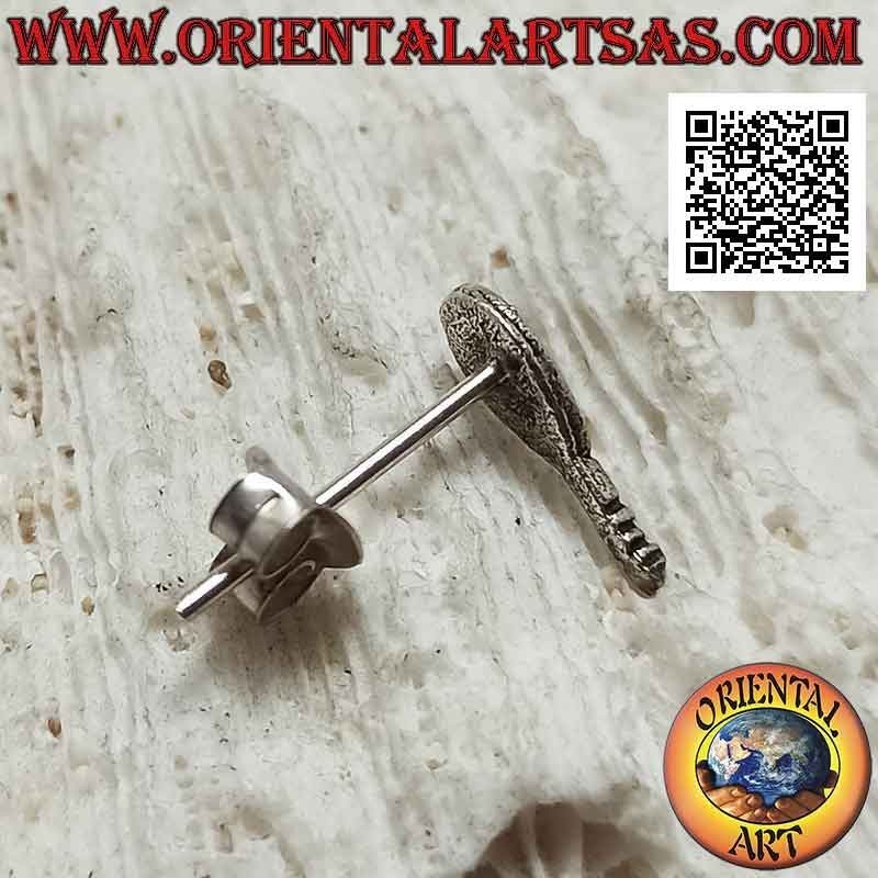 Mini-Ohrringe in Silber, der Tennisschläger