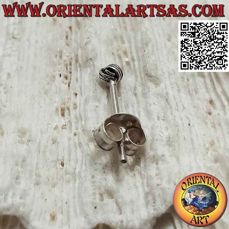 Silver mini earring, the Sepak Takraw ball (small)