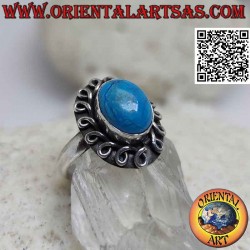Silver ring with cabochon...