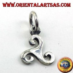 silver pendant, triskelion symbol of the Baltic