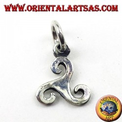 silver pendant, triskelion symbol of the Baltic