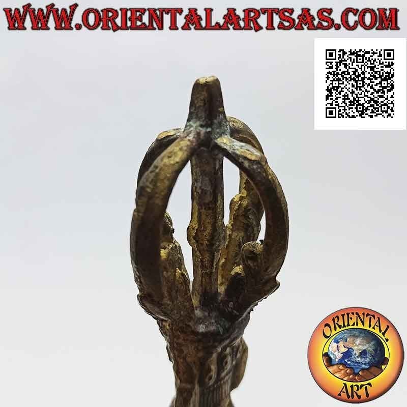 Tibetan bell "Ghanta" with dorje or vajra handle for prayer and meditation (20 cm)