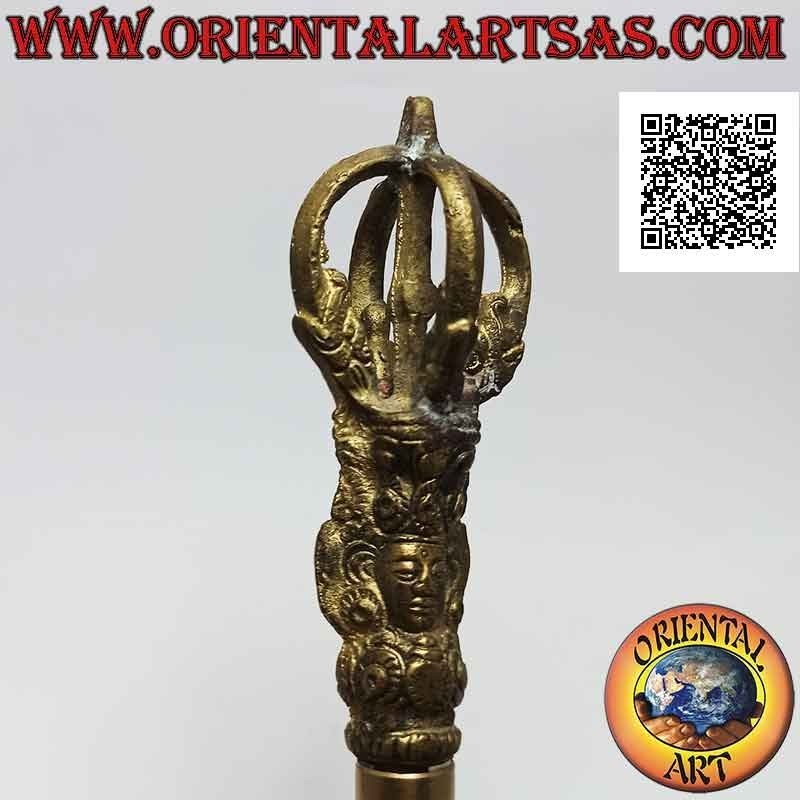 Tibetan bell "Ghanta" with dorje or vajra handle for prayer and meditation (20 cm)