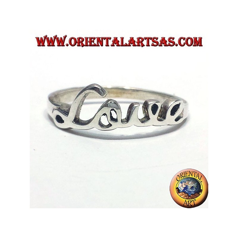 anillo de plata  LOVE