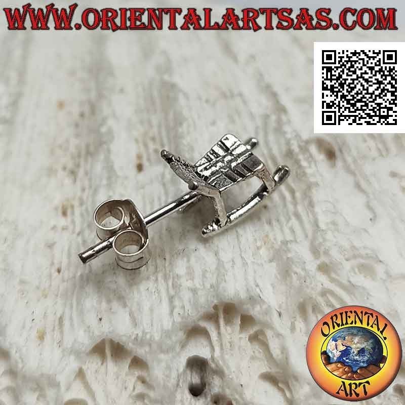 Mini pendiente de plata, la mecedora