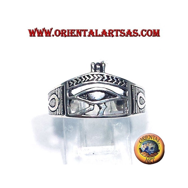 Silberring mit Auge des Horus Ankh