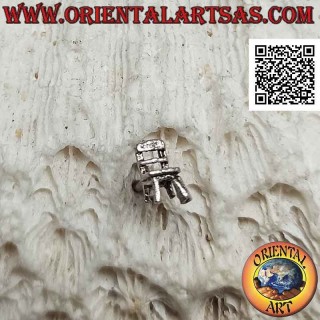 Mini silver earring, the school chair