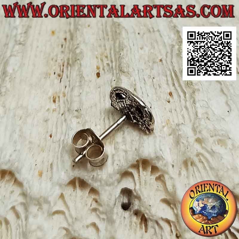 Mini-Ohrring in Silber, das Retro-Festnetztelefon