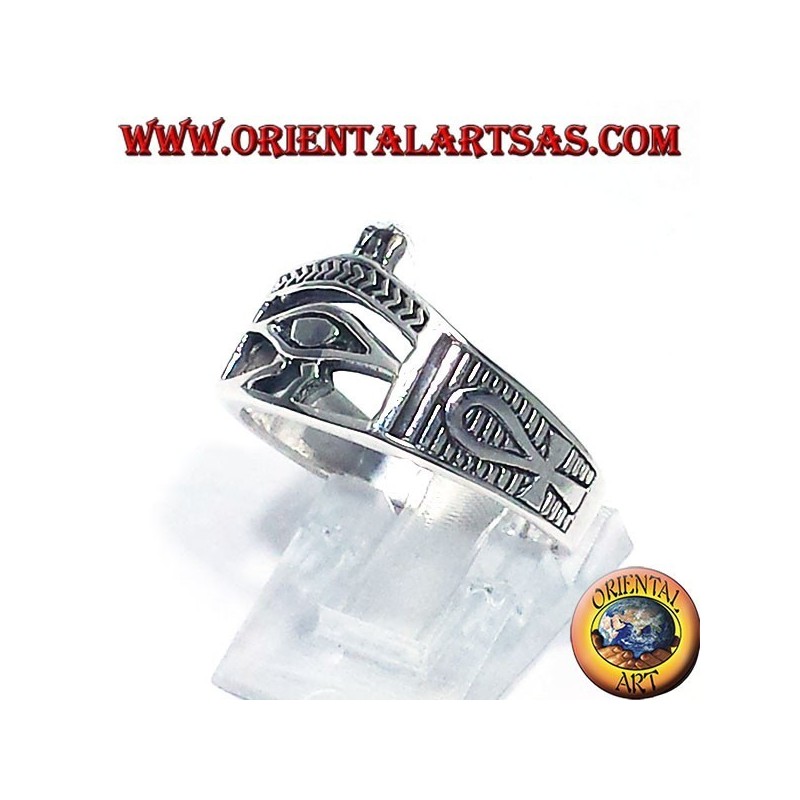 Silberring mit Auge des Horus Ankh