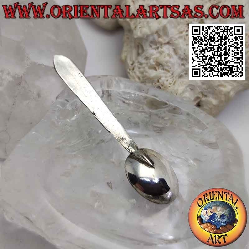 Cuchara de plata 925 ‰ con mango decorada con esmalte al fuego