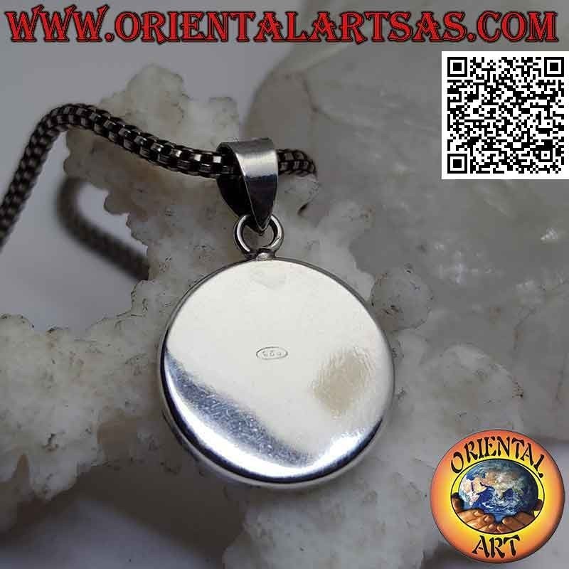 Silber Yin Yang Anhänger "Tao" flach 18 mm Ø