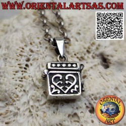 Silver box pendant in the...