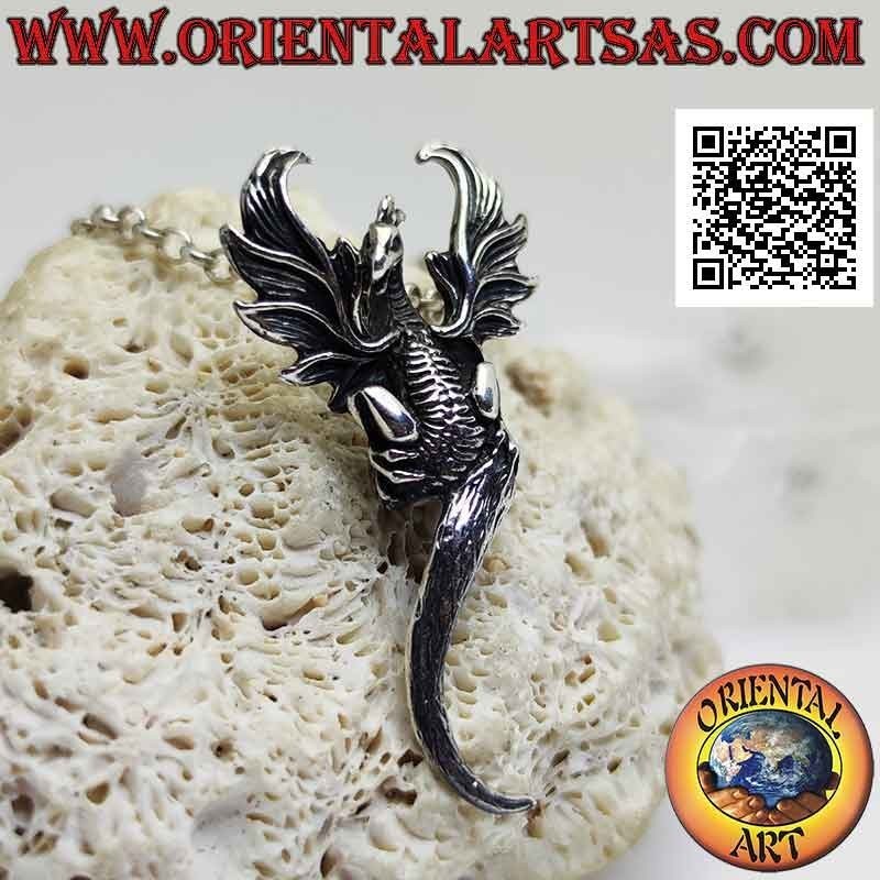 Silberanhänger, der Drache der Auferstehung