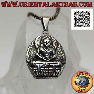 Colgante de plata, el Buda "Dhyana Mudra - símbolo de la meditación y la sabiduría"