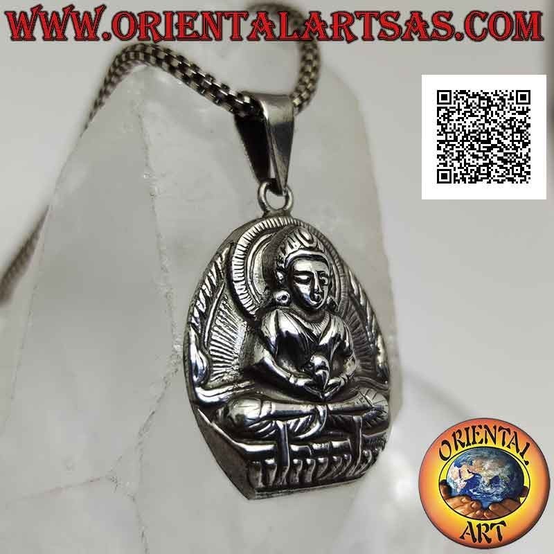 Pendentif en argent, le Bouddha "Dhyana Mudra - symbole de méditation et de sagesse"