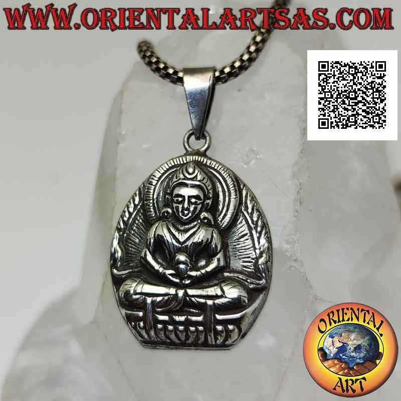 Colgante de plata, el Buda "Dhyana Mudra - símbolo de la meditación y la sabiduría"