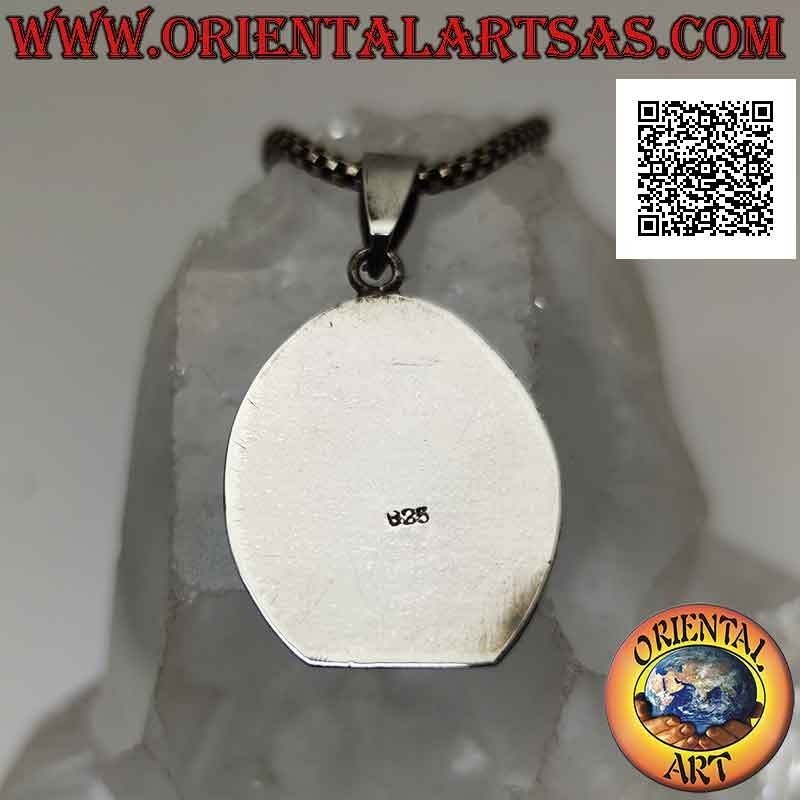 Colgante de plata, el Buda "Dhyana Mudra - símbolo de la meditación y la sabiduría"