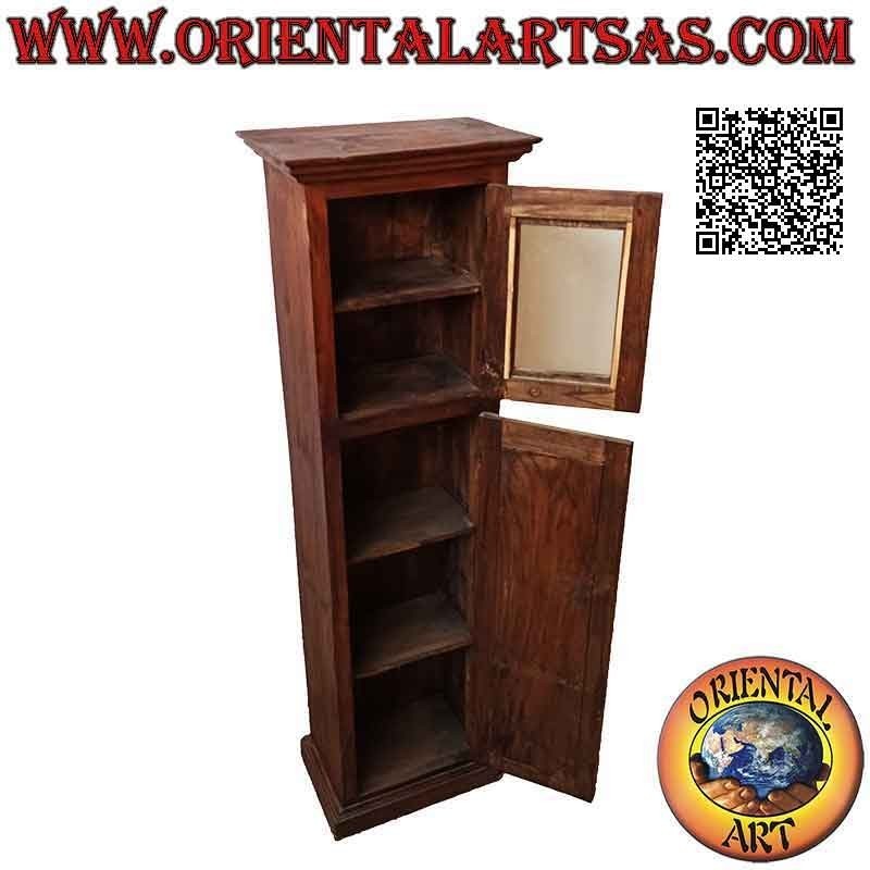 Display cabinet / wall unit, column with two doors (glass and wood) with 5 shelves of 120 cm