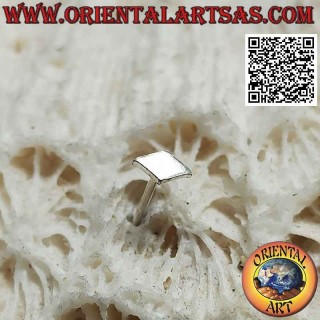 Mini earring / nose dot in silver, the smooth rhombus