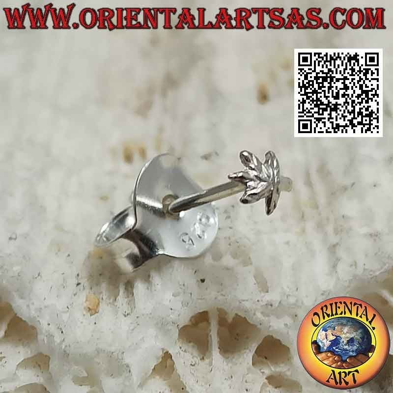 Mini earring / nose pin in silver, the six-pointed star