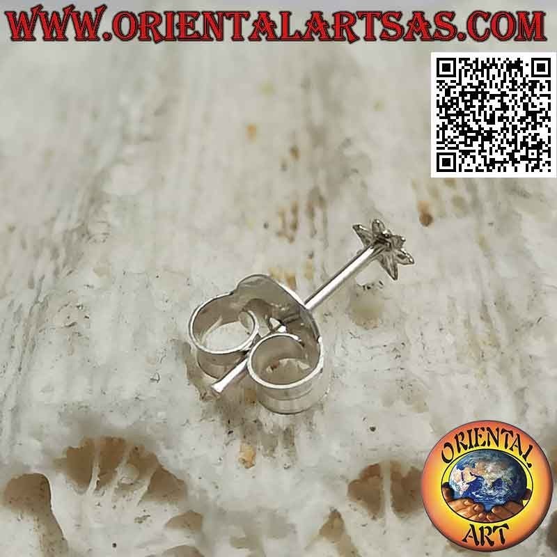 Mini-Ohrring / Nasenstift in Silber, der sechszackige Stern