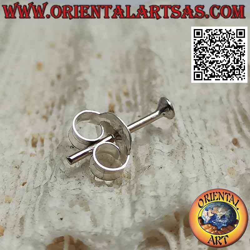 Mini boucle d'oreille / nez point en argent, la créole lisse et plate