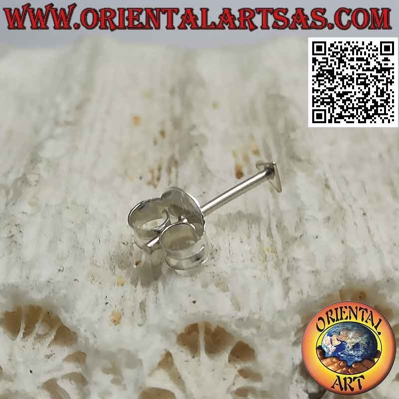 Mini orecchino / puntino da naso in argento, il triangolo liscio e piatto