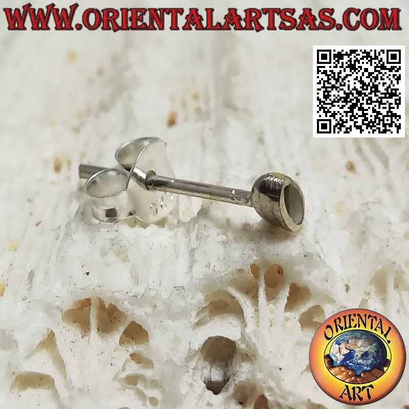 Mini orecchino / puntino da naso in argento a navetta madreperla