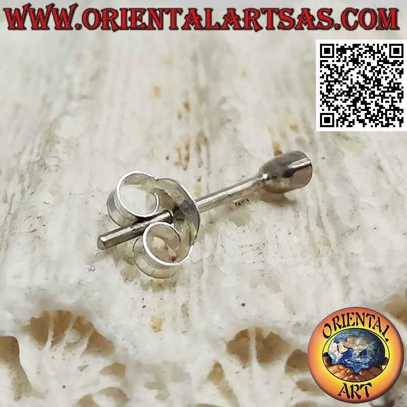 Mini earring / nose dot in silver with nacre shuttle