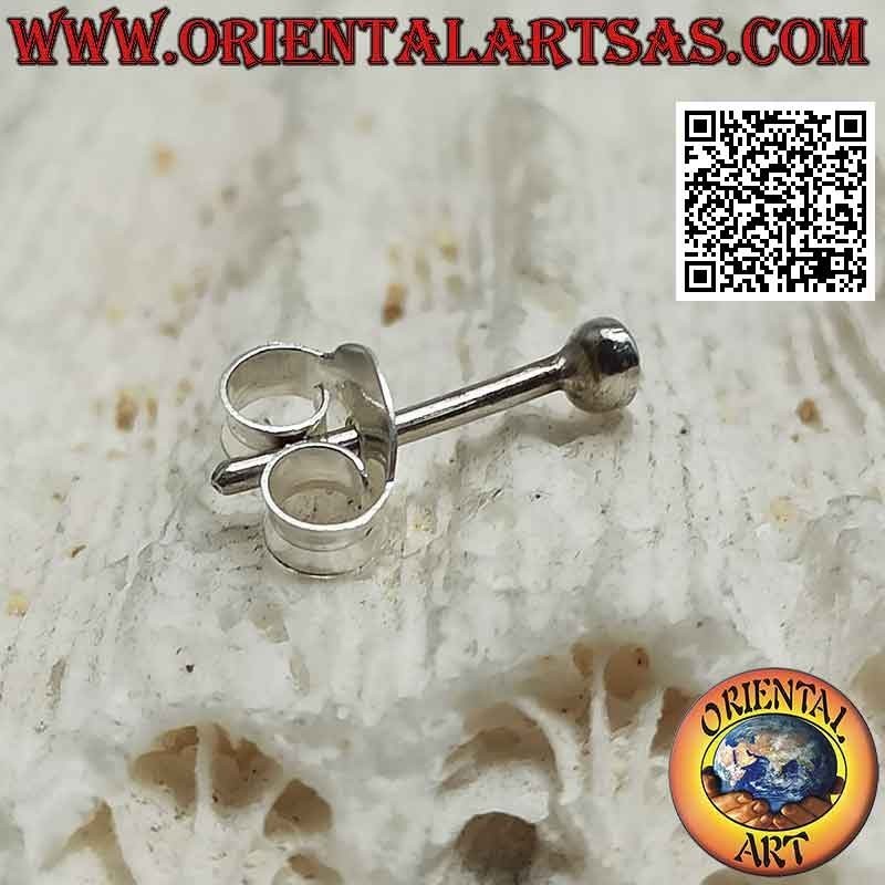 Mini boucle d'oreille / nez point en argent avec navette turquoise