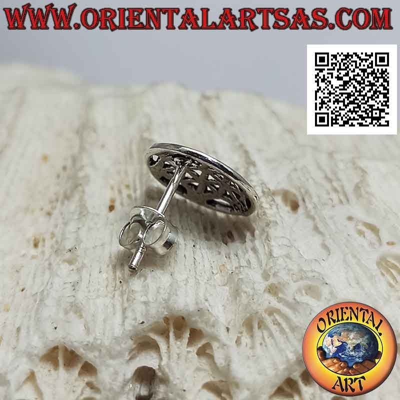 Mini pendiente de plata, flor de la vida (grande)