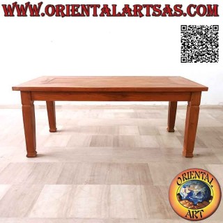 Tavolo massiccio rettangolare in stile "essential" smontabile in legno di teak (200*100)