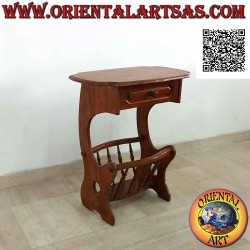 Coffee table with newspaper...