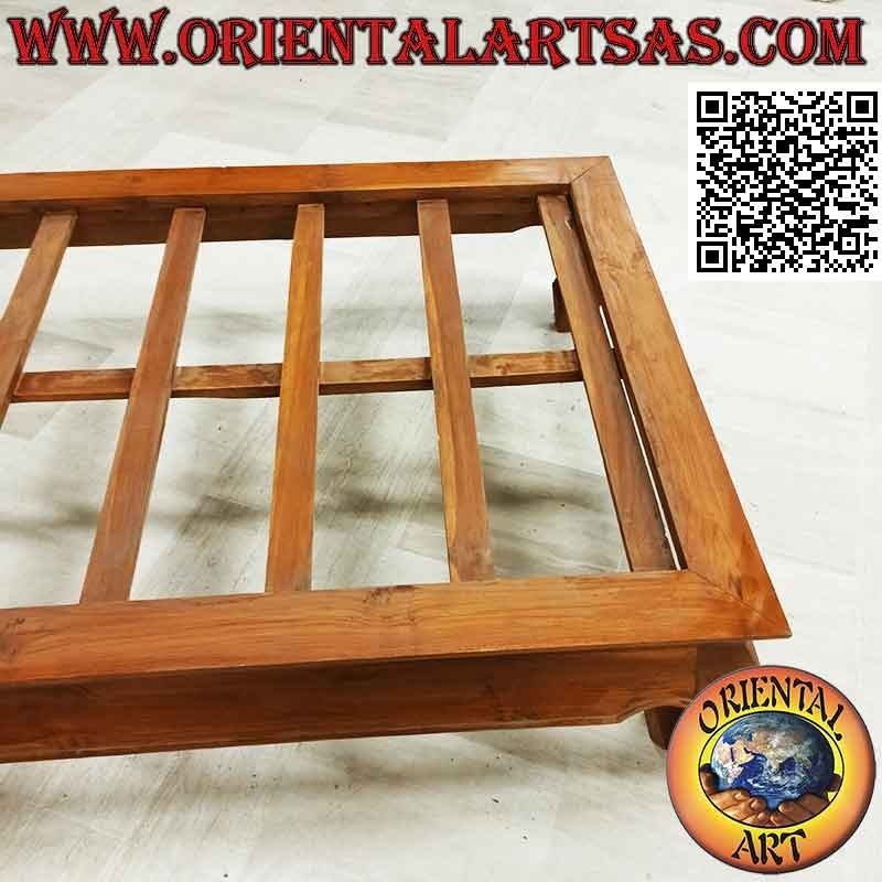 Ethnic single bed in opium style (opium) in teak wood