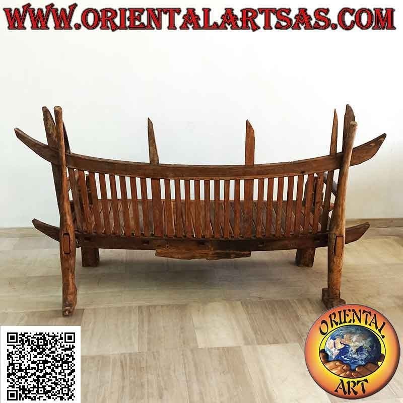Reclaimed Antique Teak Wood 3-Seater Japan Bench 195cm