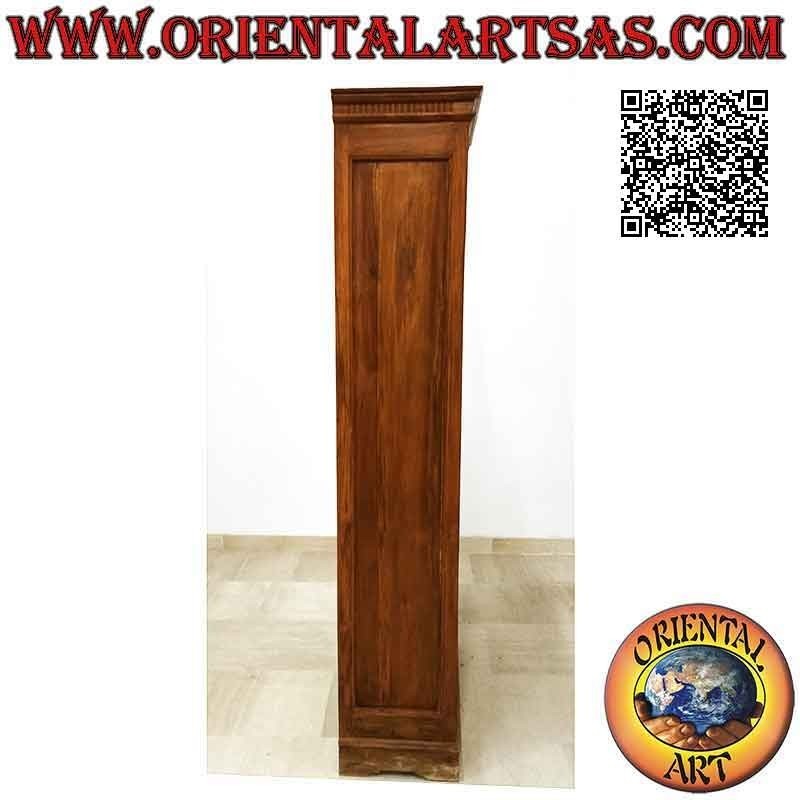 Librería de cuatro baldas y dos cajones con estructura de columnas dóricas en madera de teca (60x40)