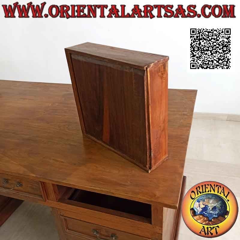 Scrivania "king" con 10 cassetti, poggiapiedi e piano in legno, in legno di teak (180 x 100)