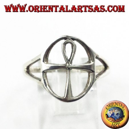Silver ring, cross Egyptian Ankh