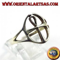 Silver ring, cross Egyptian Ankh