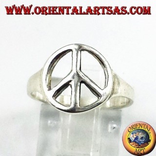 Silver ring symbol of peace