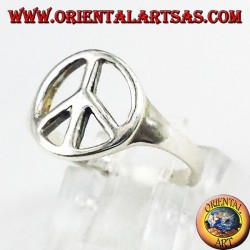Silver ring symbol of peace