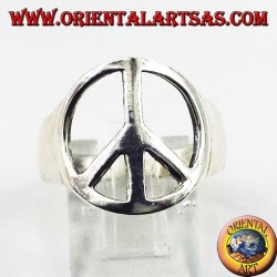 silver ring pierced, symbol of peace