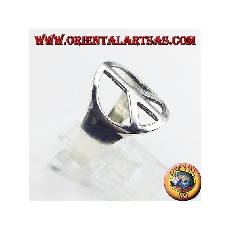 silver ring pierced, symbol of peace