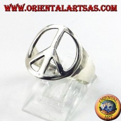 anillo de plata atravesado, símbolo de la paz