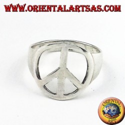 anillo de plata atravesado, símbolo de la paz