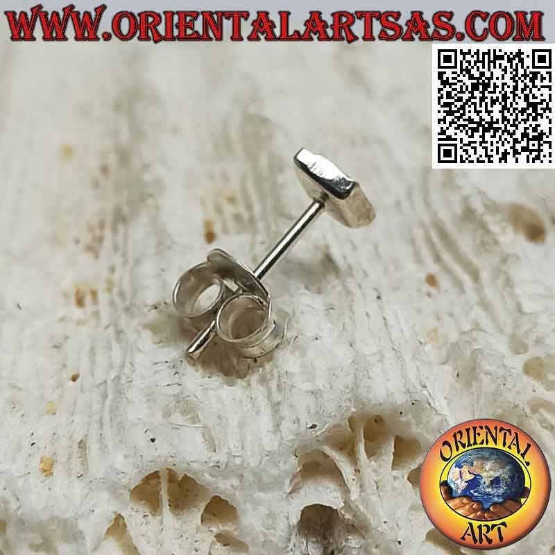 Onyx rhombus silver mini earring / nose pin