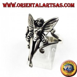 Bague en argent fée